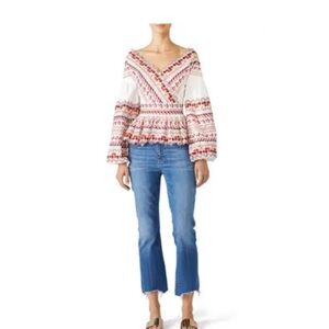 AMUR EMBROIDERED OFF THE SHOULDER TOP